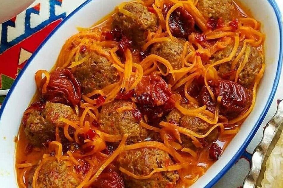 طرز تهیه خورش هویج تبریزی به روش محلی