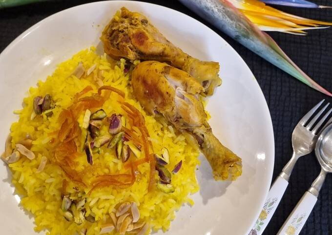 طرز تهیه شیرین پلو مجلسی و خوشمزه مخصوص اعیاد